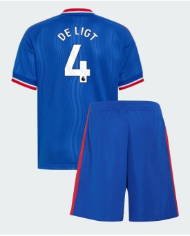 Manchester United Matthijs de Ligt #4 Maglia Gara Trasferta Repliche 2026-27 Bambino Maniche Corte